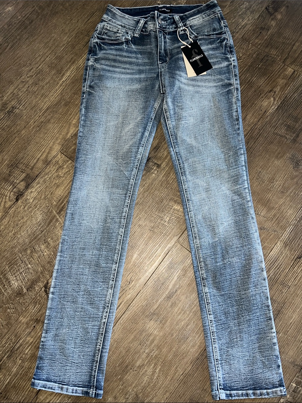 Flamingals Women's Light Wash Skinny Jeans - Casual Everyday Denim